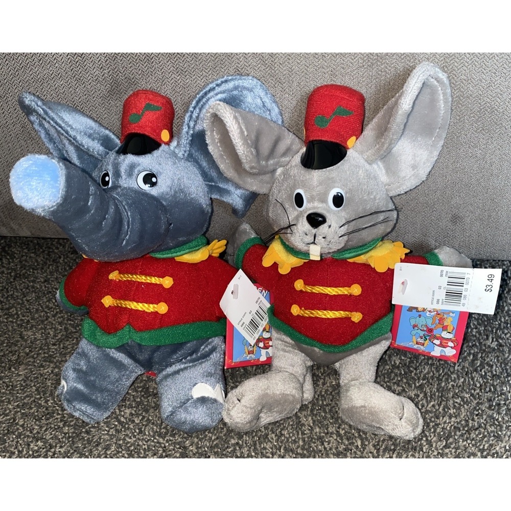 Snowden And Friends Magical Parade 9" Plush Stuffed Animal NOS Elephant & Mouse